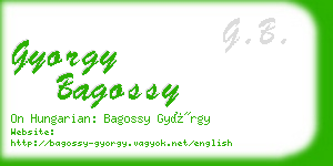 gyorgy bagossy business card